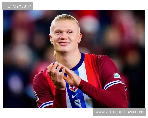 哈兰德禁区前停球转身力度十足，挪威前线压迫持续增强